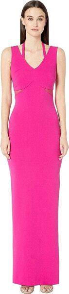 Nicole Miller 295603 Structured Heavy Jersey Crisscross Gown (Very Berry), 6