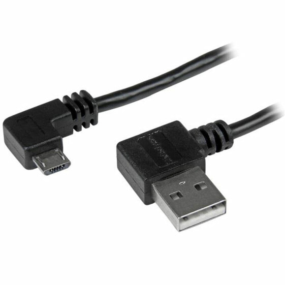 Универсальный кабель USB-MicroUSB Startech USB2AUB2RA1M Чёрный