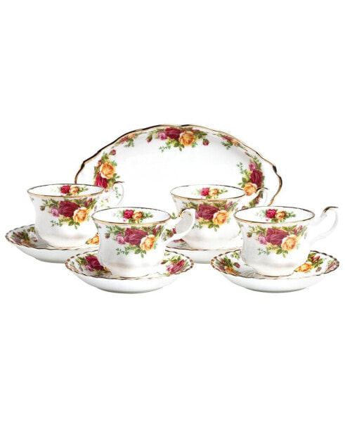 Old Country Roses 9 Piece Hostess Set
