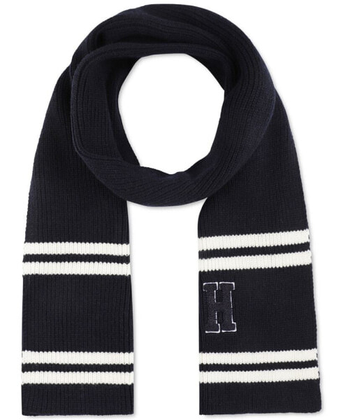 Men's Varsity Patch Ribbed Logo Scarf