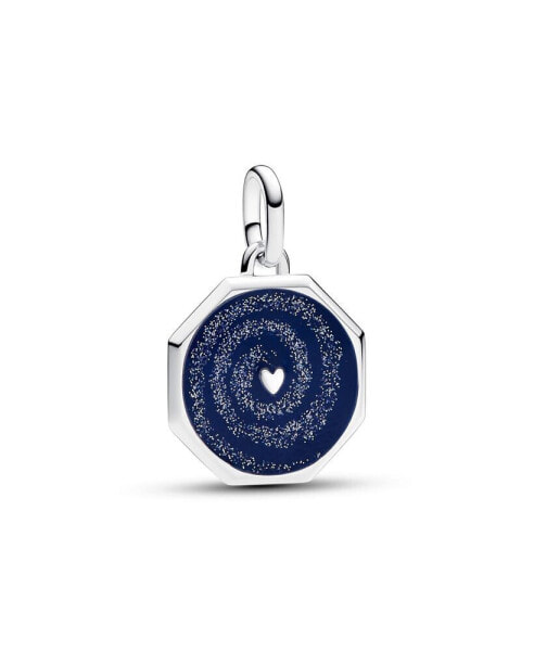 ME Cubic Zirconia Galaxy Heart Medallion Charm