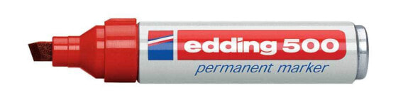 EDDING 500 - Red - Chisel tip - Red - Yellow - Plastic - 2 mm - 7 mm