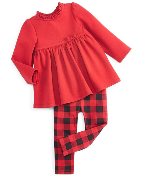 Baby Girls Peplum Top and Leggings, 2 Piece Set, Created for Macy's
