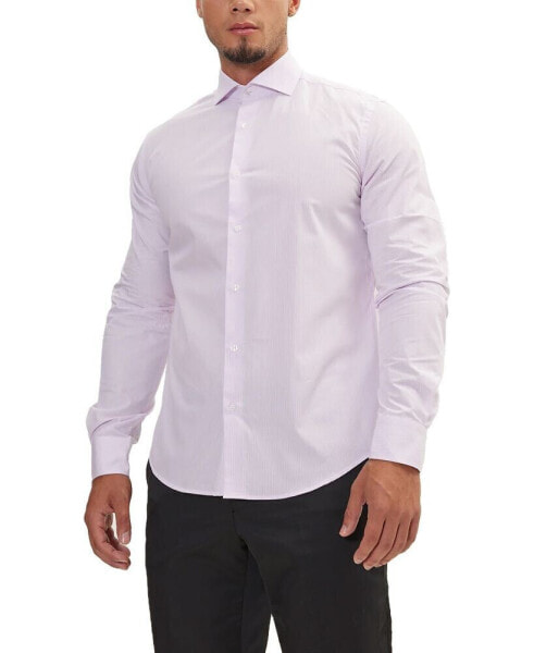 Men's Modern Spread Collar Fitted Shirt