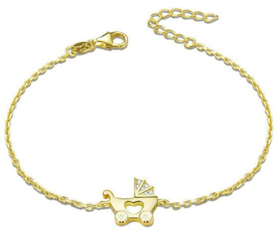 Gold-plated silver bracelet Stroller AGB578 / 21-GOLD