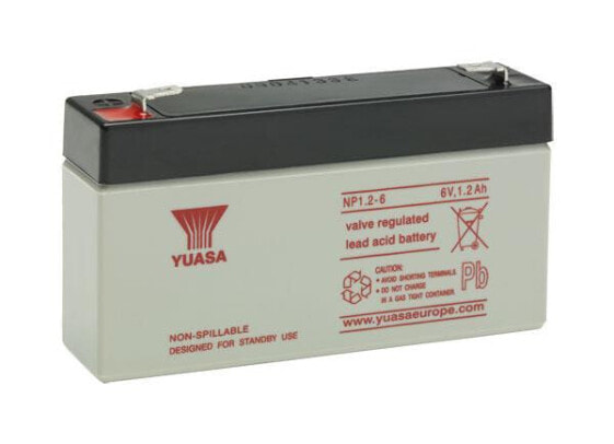 Yuasa Battery YU NP1,2-6 - Blei-Vlies-Akku, 6 V, 1,2 Ah - 1,200 mAh