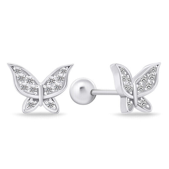 Beautiful silver earrings Butterfly EA631W