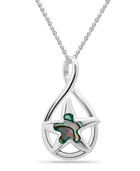 Abalone Inlay Starfish Motif Pendant Necklace