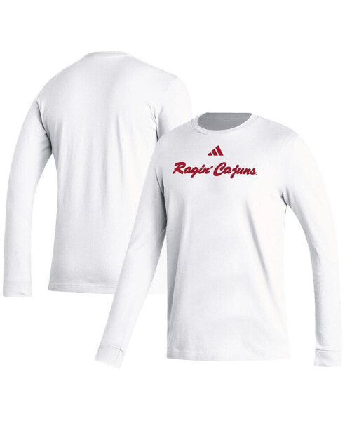 Men's White Louisiana Ragin' Cajuns Vault Script Creator Long Sleeve T-shirt