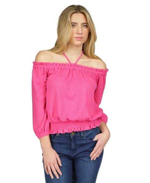 Women's Smocked Off-The-Shoulder Top