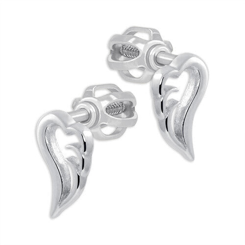 Matching white gold earrings Angel wings 231 001 00662 07