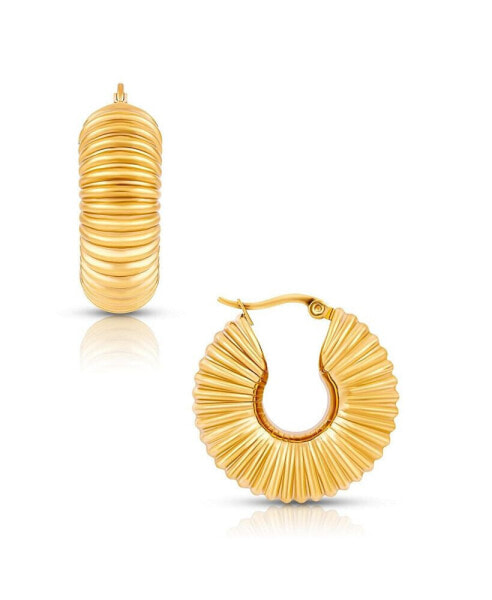 Coria Textured Hoop Earring