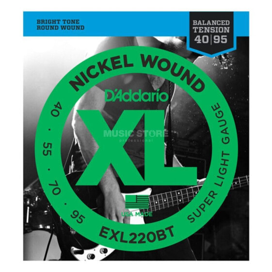 D'Addario Bass Strings XL Balanced 40-95 40-55-70-95, EXL220BT