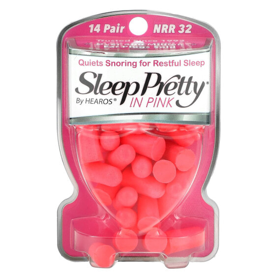 Ear Plugs, Sleep Pretty in Pink, 14 Pair