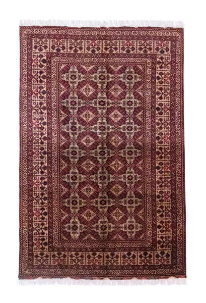 Afghan Teppich - 283 x 201 cm - braun