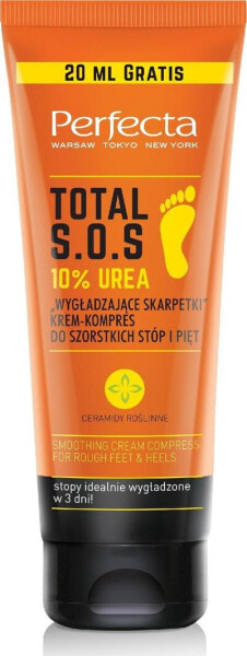 Perfecta Total S.O.S 10% Urea wygładzające skarpetki krem-kompleks do szorstkich stóp i pięt 120ml