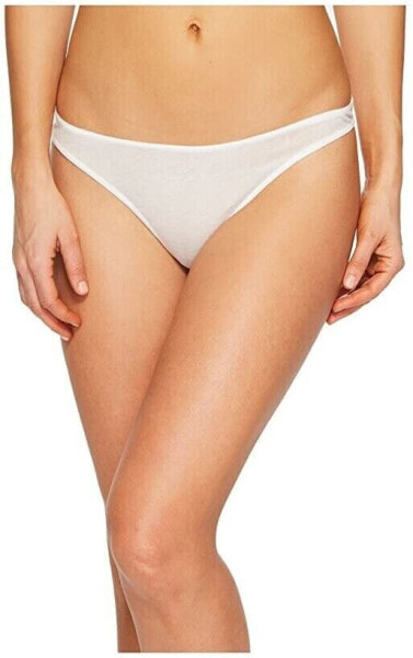 Skin 269148 Women's Organic Cotton Thong Underwear White Size Medium