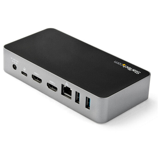 StarTech.com USB-C Dock - Dual Monitor 1080p HDMI Laptop Docking Station - 65W Power Delivery - 1x USB-C - 3x USB-A - Ethernet - Dual Video Display USB 3.1 Gen 1 Type-C Dock - Mac & Windows - Wired - USB 3.2 Gen 1 (3.1 Gen 1) Type-C - 60 W - 10,100,1000 Mbit/s - Black