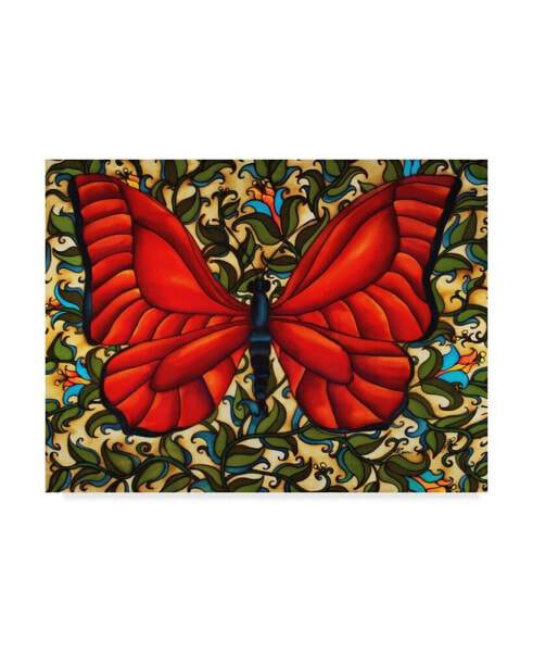 Holly Carr 'Red Butterfly' Canvas Art - 14" x 19"