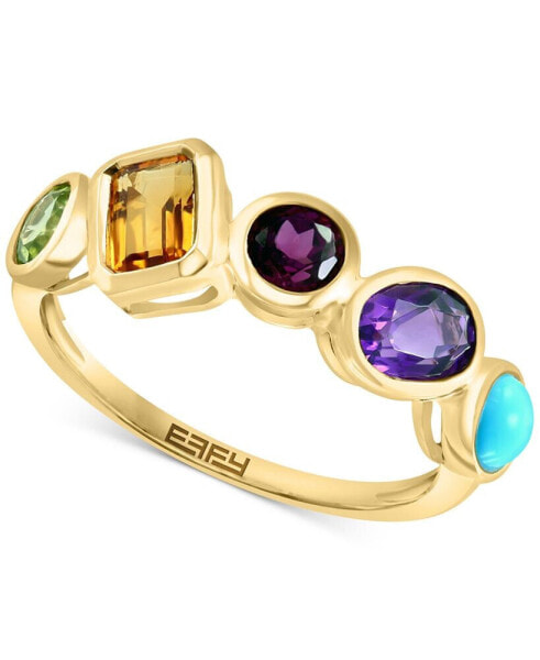 EFFY® Multi-Gemstone Bezel Statement Ring (1-7/8 ct. t.w.) in 14k Gold