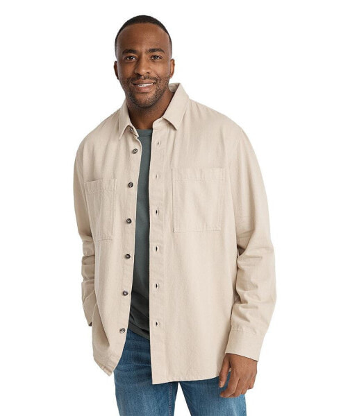 Mens Kendrick Twill Overshirt Jacket Big & Tall