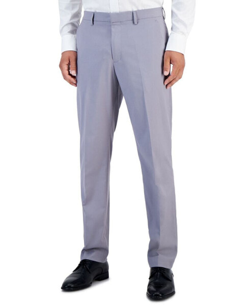 Men's Slim-Fit Non-Iron Performance Stretch Heathered Dress Pants