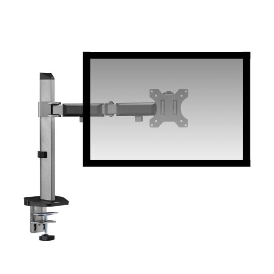 ACT Single monitor arm office - silver - Clamp/Bolt-through - 9 kg - 43.2 cm (17") - 81.3 cm (32") - 100 x 100 mm - Silver