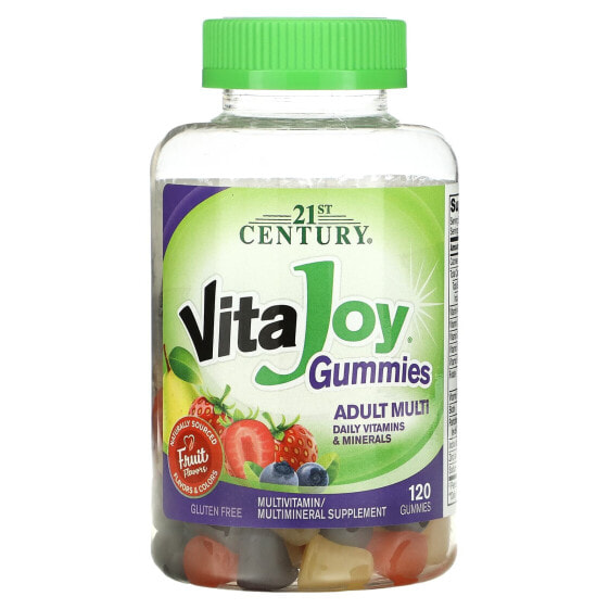 21st Century, VitaJoy, мультивитамины для взрослых, с фруктовым вкусом, 120 жевательных таблеток