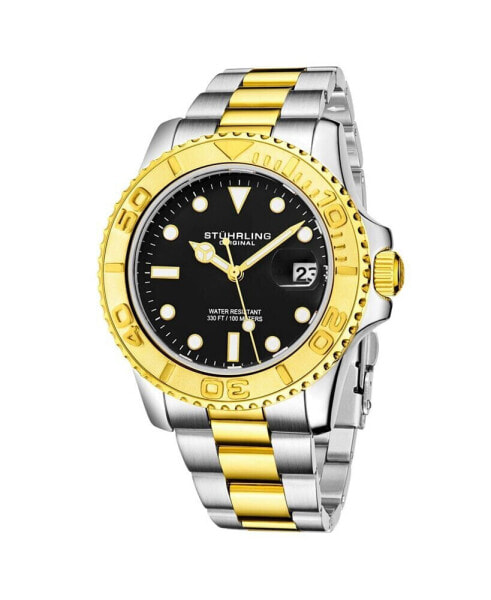 Men's Gold - Silver Tone Stainless Steel Bracelet Watch 42mm