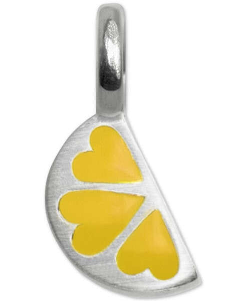 Mini Lemon Slice Charm in Sterling Silver