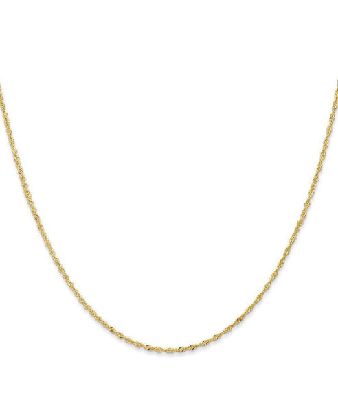 Diamond2Deal 18k Yellow Gold 16" Singapore Chain Necklace