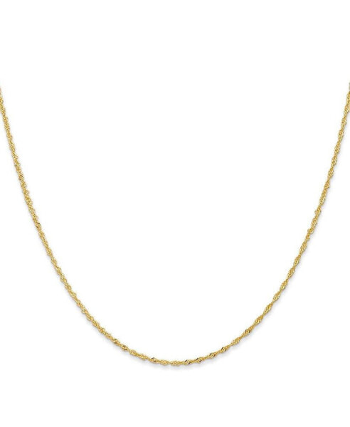 18k Yellow Gold 16" Singapore Chain Necklace