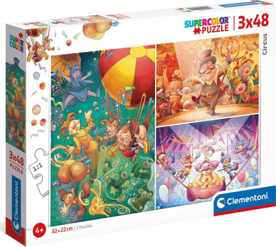 Clementoni Puzzle 3x48 Super Kolor Te Circus