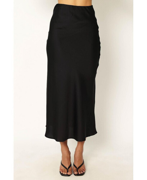 Nellie Satin Midi Skirt