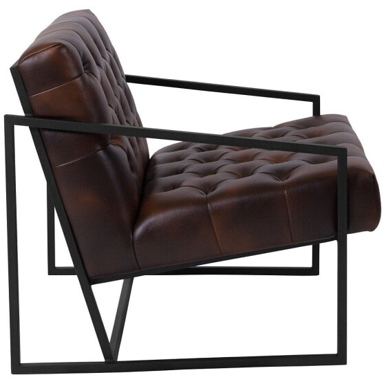 Hercules Madison Series Bomber Jacket Leather Tufted Lounge Chair