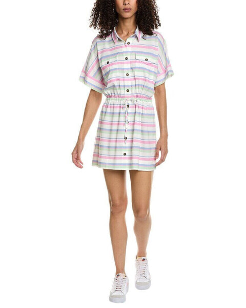 Chaser Heirloom Mini Shirtdress Women's White Xs