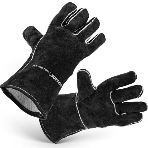 Сварочные перчатки Stamos Germany SWG07XL - черные, кожаные, защитные, размер XL