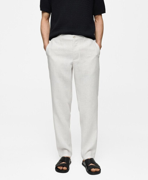 Men's Linen Slim-Fit Pants