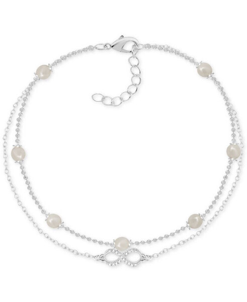 Браслет And Now This Infinity Double Row Pearl & Crystal