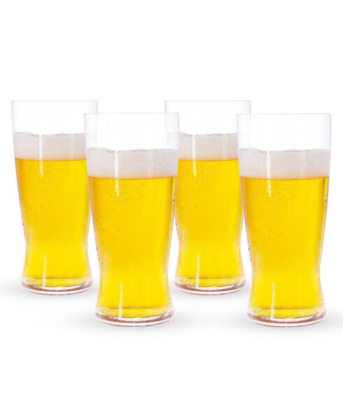 Craft Beer Lager Glass, Set of 4, 19.75 Oz