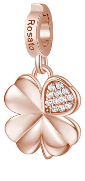 Bronze pendant with zircons Storie RZ182 four-leaf clover