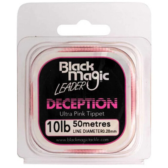 Флюорокарбоновая леска для рыбалки Black Magic Decepction Ultra Pink Tippet 50 м 10lb 0,28 мм