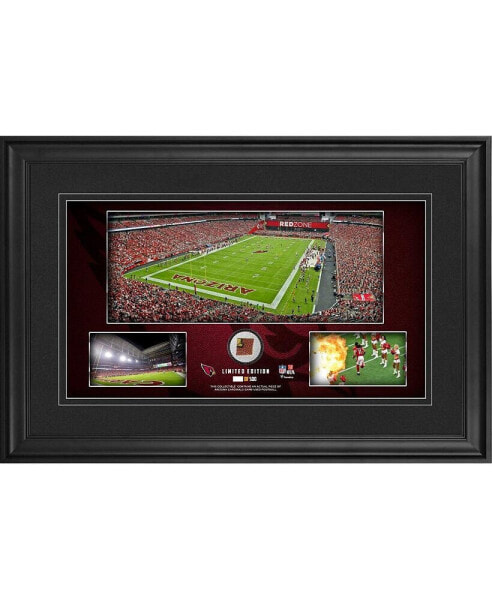 Arizona Cardinals Framed 10" x 18" Stadium Panoramic Collage with Game-Used Football - Limited Edition of 500