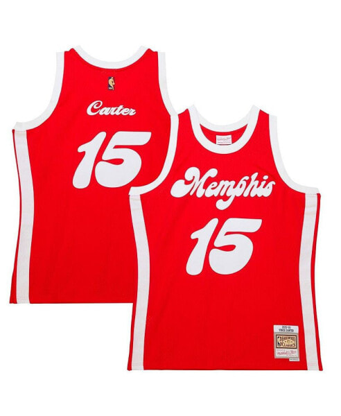Men's Vince Carter Red Memphis Grizzlies Hardwood Classics Retro Name and Number T-shirt