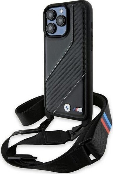 BMW BMW BMHCP15X23PSCCK iPhone 15 Pro Max 6.7" czarny/black hardcase M Edition Carbon Stripe & Strap