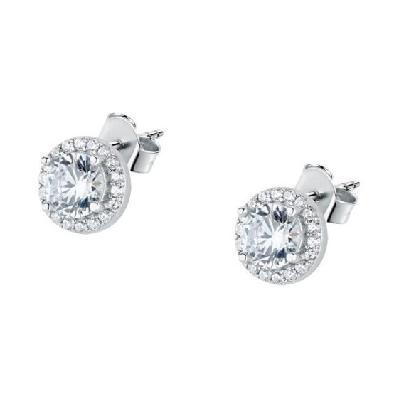 Elegant silver earrings with zircons Silver LPS01AWV02