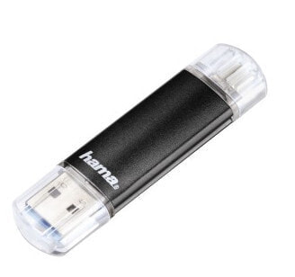 Hama Laeta Twin - 32GB - 32 GB - USB Type-A / Micro-USB - 3.2 Gen 1 (3.1 Gen 1) - 45 MB/s - Cap - Black