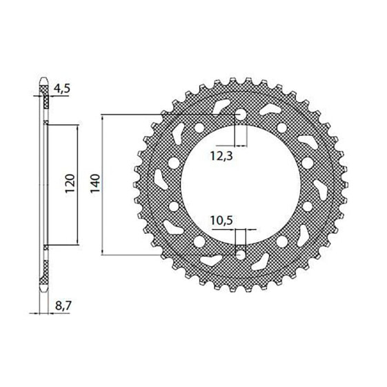 SUNSTAR SPROCKETS 530 Pitch 1-5500-42 Steel Rear Sprocket