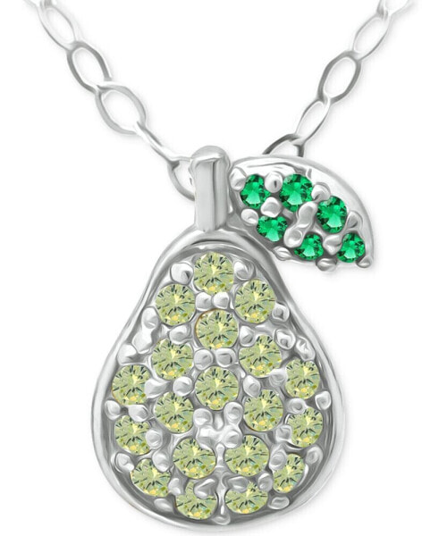 Lemon Green & Green Quartz Pear Pendant Necklace, 16" + 2" extender, Created for Macy's