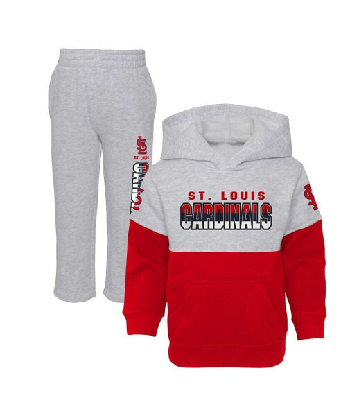 Toddler Boys Red, Heather Gray St. Louis Cardinals Two-Piece Playmaker Set